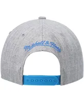 Men's Mitchell & Ness Heathered Gray Denver Nuggets Hardwood Classics Team 2.0 Snapback Hat