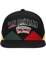 Men's Mitchell & Ness Black San Antonio Spurs Hardwood Classics Black History Month Snapback Hat