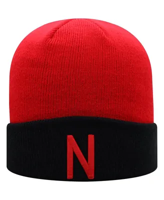 Men's Top of the World Scarlet and Black Nebraska Huskers Core 2-Tone Cuffed Knit Hat