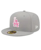 Men's New Era Gray Los Angeles Dodgers 2022 Mother's Day On-Field 59Fifty Fitted Hat