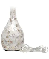 Lalia Home Malibu Curved Mosaic Seashell Table Lamp