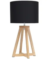 Simple Designs Interlocked Triangular Wood Table Lamp