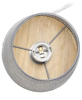 Simple Designs Wired Mesh Uplight Table Lamp