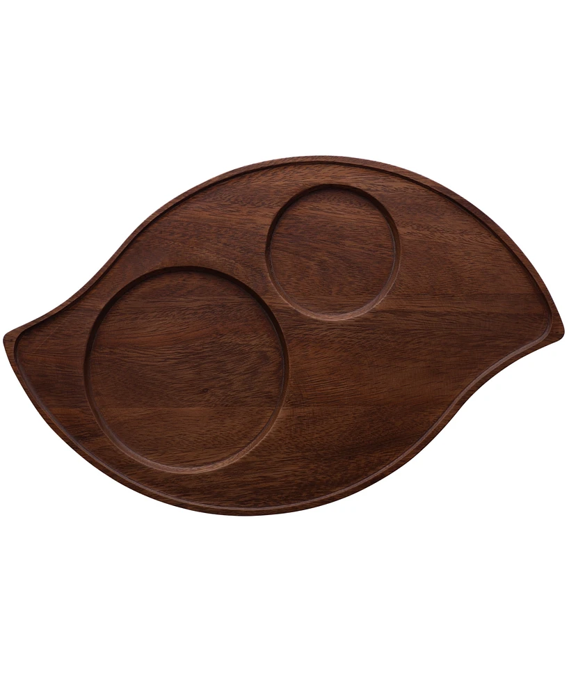 Noritake Kona Wood Wave Serving Tray, 16.75"