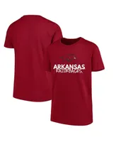 Big Boys Cardinal Arkansas Razorbacks Crew Neck T-shirt