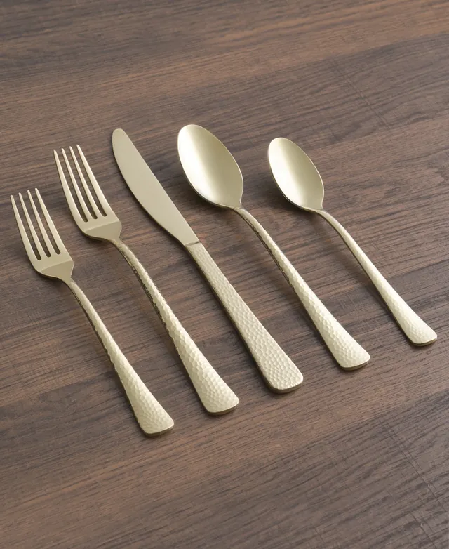 Cambridge Silversmiths Rise Satin Flatware Set, 20 Piece - Silver-Tone