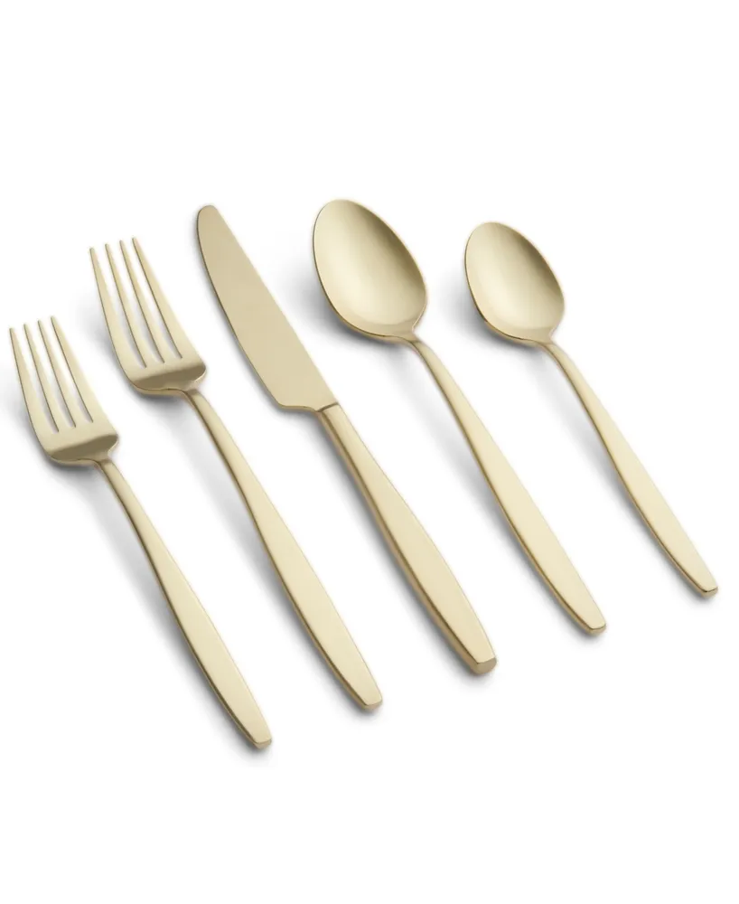 Cambridge Silversmiths Nylah Champagne Satin Flatware Set, 20 Piece