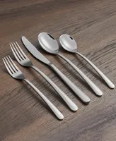 Cambridge Silversmiths Kiera Textured Mirror Flatware Set, 20 Piece - Silver