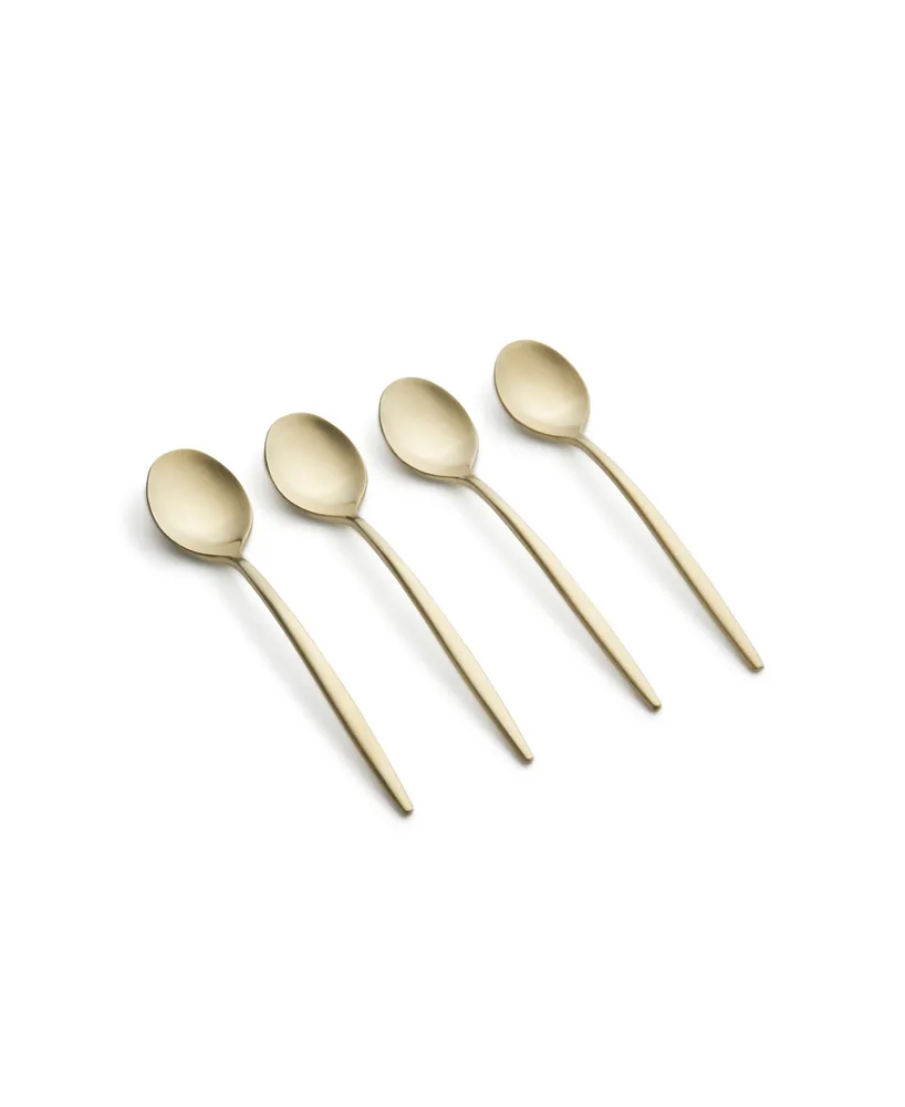 Cambridge Silversmiths Gaze Champagne Satin Demi Spoon Set, 4 Piece - Champagne Gold