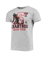 Men's Original Retro Brand Michael Crabtree Heathered Gray Texas Tech Red Raiders Ring of Honor T-shirt