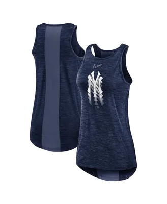 Women's Nike Navy New York Yankees Logo Fade High Neck Performance Tank Top