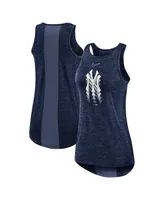 Women's Nike Navy New York Yankees Logo Fade High Neck Performance Tank Top