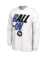 Men's Nike White Kentucky Wildcats Ball Bench Long Sleeve T-shirt