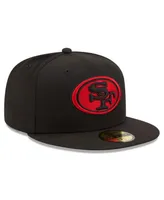 Men's New Era Black San Francisco 49Ers Alternate Logo Team 49Fifty Fitted Hat