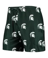 Men's Concepts Sport Green Michigan State Spartans Flagship Allover Print Jam Shorts