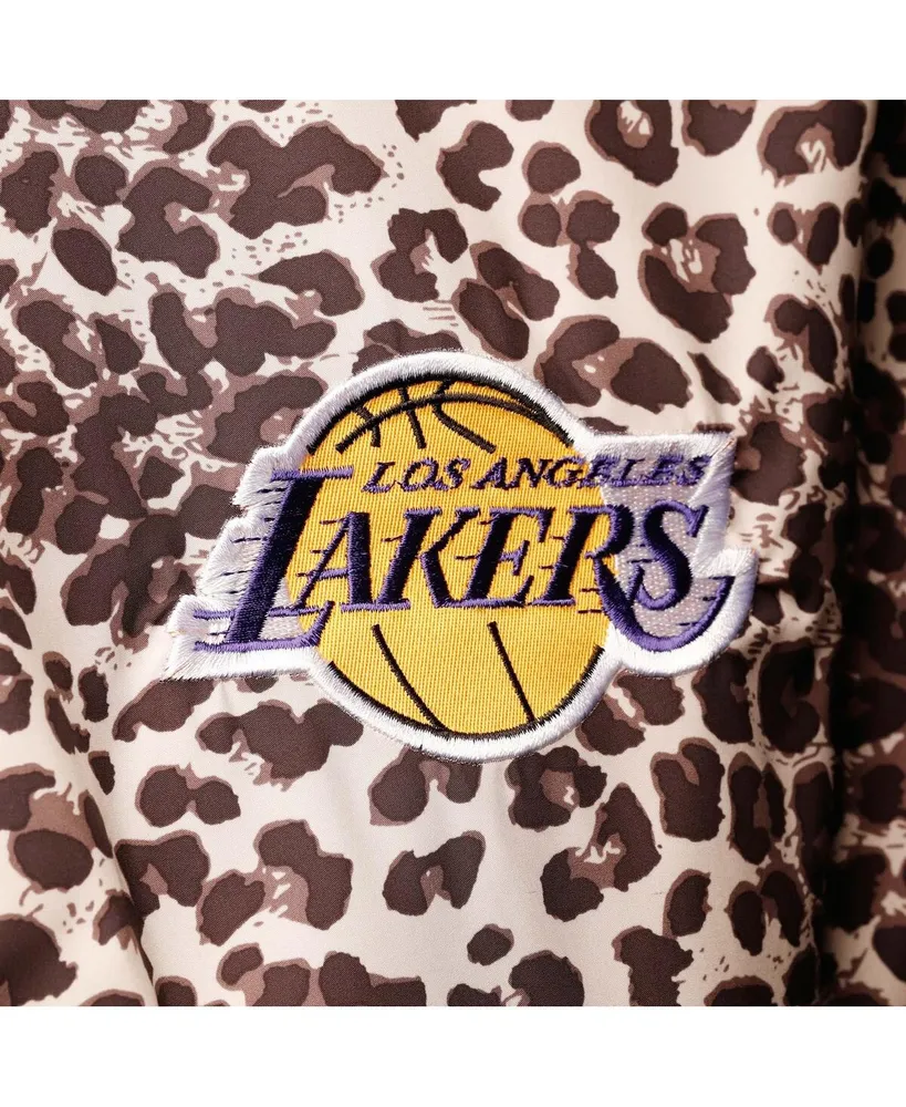 Women's G-Iii Sports By Carl Banks Leopard Los Angeles Lakers Gabriella Windbreaker Half-Zip Hoodie