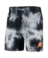 Men's New Era Black Phoenix Suns Fleece Tie-Dye Shorts