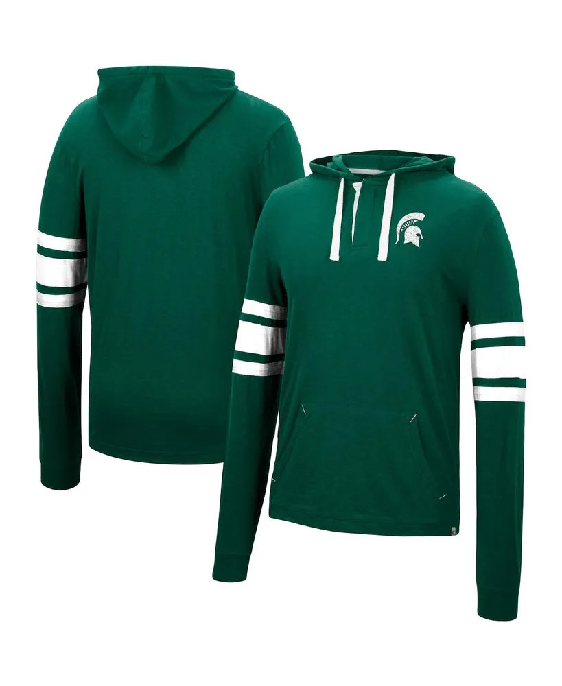 Men's Colosseum Green Michigan State Spartans Lebowski Hoodie Long Sleeve T-shirt