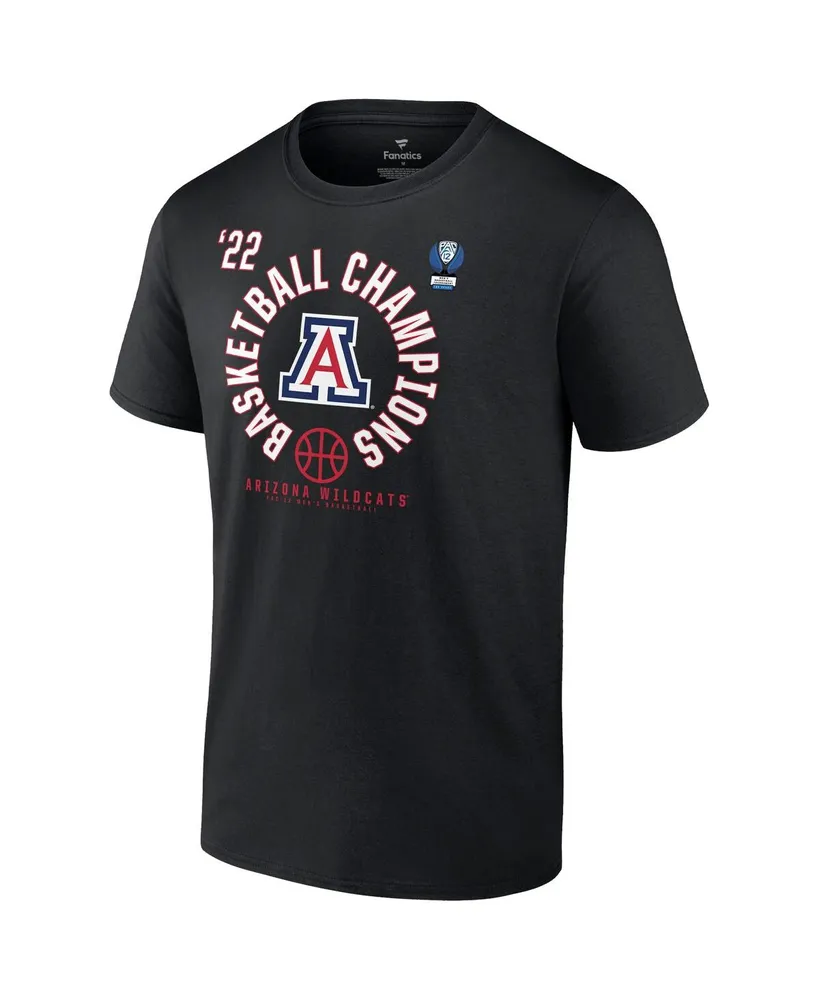 Men's Fanatics Black Arizona Wildcats 2022 Pac-12 Basketball Conference Tournament Champions T-shirt