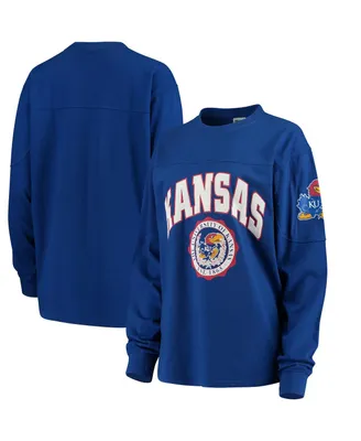Women's Royal Kansas Jayhawks Edith Long Sleeve T-shirt