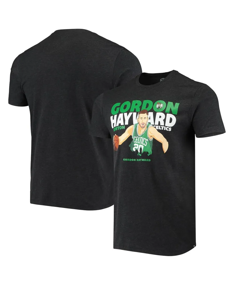 Men's Gordon Hayward Heathered Black Boston Celtics Player Graphic T-shirt