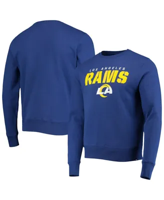 Men's '47 Brand Royal Los Angeles Rams Traction Headline Pullover Sweatshirt
