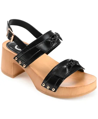 Journee Collection Women's Tia Bow Detail Platform Sandals