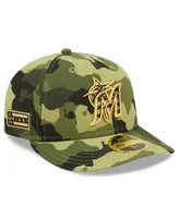 Men's New Era Camo Miami Marlins 2022 Armed Forces Day On-Field Low Profile 59Fifty Hat