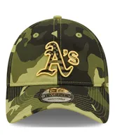 Men's New Era Camo Oakland Athletics 2022 Armed Forces Day 9TWENTY Adjustable Hat