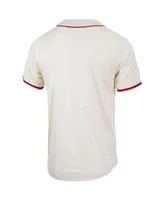 Men's Nike Natural Alabama Crimson Tide Replica Full-Button Baseball Jersey