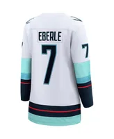 Women's Fanatics Jordan Eberle White Seattle Kraken Away Premier Breakaway Player Jersey