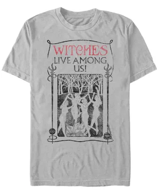Men's Fantastic Beasts and Where to Find Them Witches Among Us Short Sleeve T-shirt - Silver