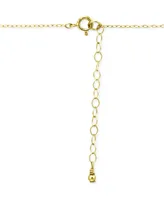 Giani Bernini Cubic Zirconia Octagon Halo Pendant Necklace in 18k Gold-Plated Sterling Silver 16" + 2" extender, Created for Macy's