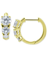 Giani Bernini Cubic Zirconia Graduated Small Huggie Hoop Earrings, 0.625", Created for Macy's