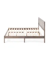 Norgate Modern Farmhouse Acacia Wood Bed Platform, Queen