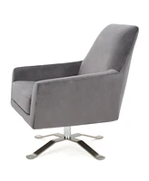 Ailis Velvet Swivel Club Chair