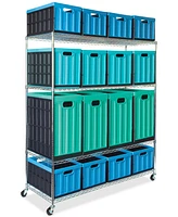 Seville Classics Mega Rack 4-Tier Nsf Steel Wire Shelving