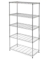 Seville Classics 5-Tier Steel Wire Wheeled Shelving