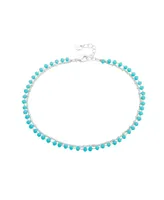 Women's Double Strand Beaded Chain Anklet