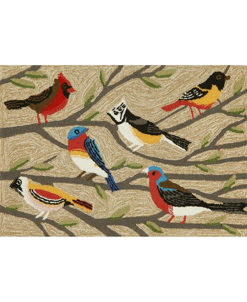 Liora Manne' Frontporch Birds 3'6" x 5'6" Outdoor Area Rug