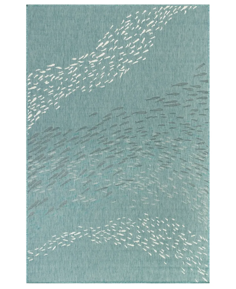 Liora Manne' Carmel School Of Fish 7'10" x 9'10" Outdoor Area Rug