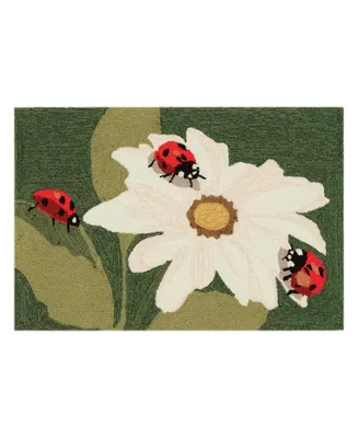 Liora Manne' Frontporch Ladybugs 2'6" x 4' Outdoor Area Rug