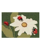 Liora Manne' Frontporch Ladybugs 1'8" x 2'6" Outdoor Area Rug