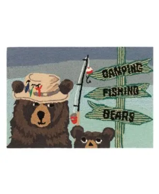 Liora Manne Frontporch Fishing Bears Area Rug