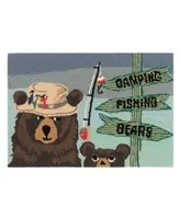 Liora Manne Frontporch Fishing Bears Area Rug