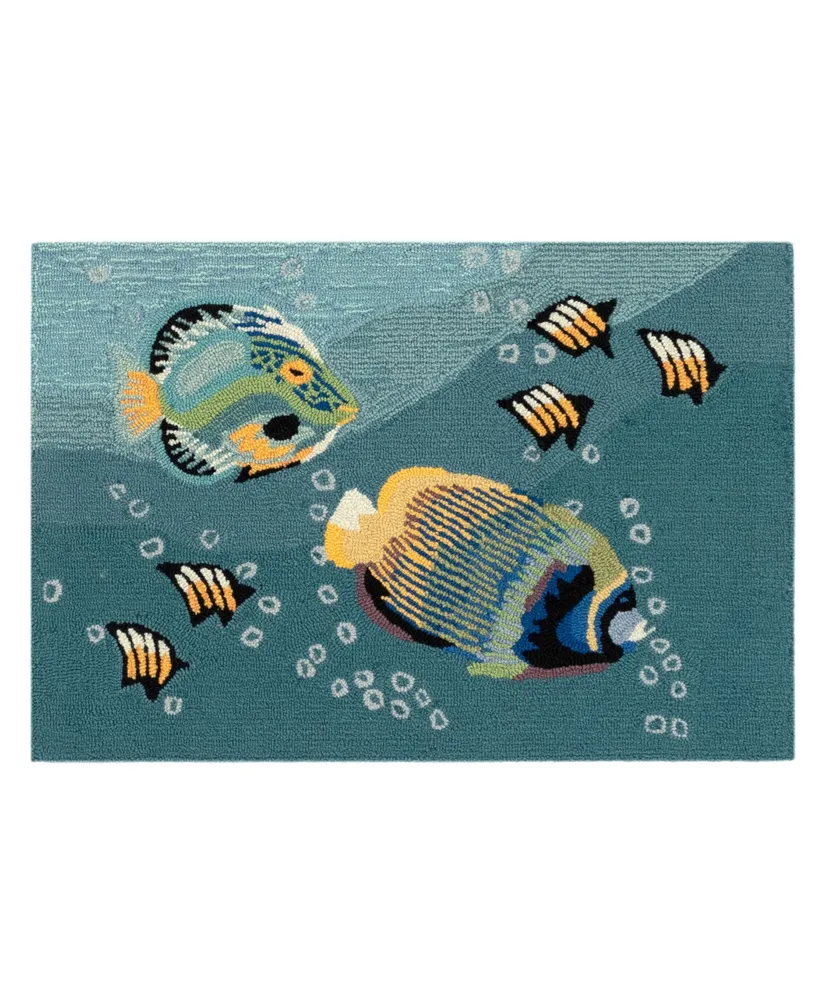 Liora Manne' Frontporch Aquarium 1'8" x 2'6" Outdoor Area Rug