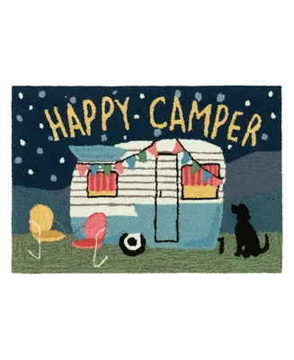 Liora Manne' Frontporch Happy Camper 1'8" x 2'6" Outdoor Area Rug