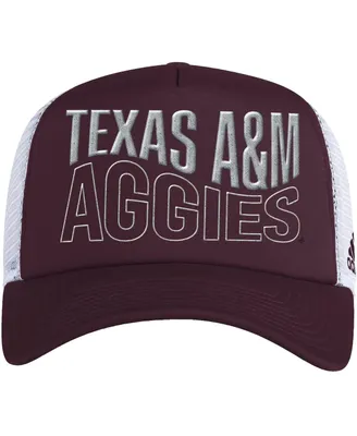 Men's adidas Maroon and White Texas A&M Aggies Wave Foam Trucker Snapback Hat