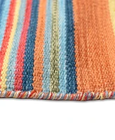 Liora Manne' Sonoma Malibu Stripe 3'6" x 5'6" Outdoor Area Rug