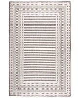 Liora Manne' Malibu Etched Border 4'10" x 7'6" Outdoor Area Rug